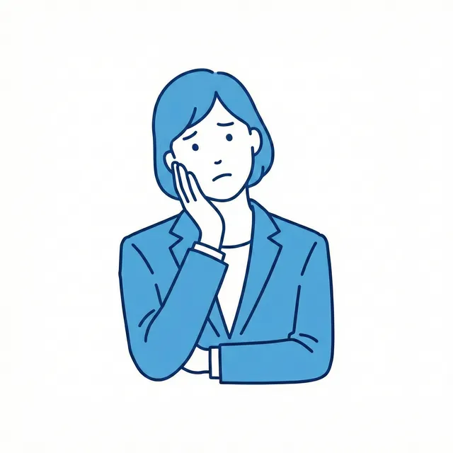 AI研修を導入したが成果に悩む女性のイラスト